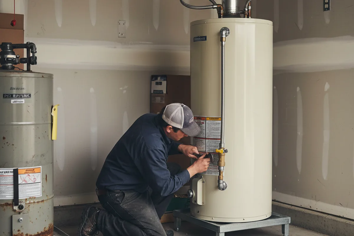 Water heater and shutoff valve replacement in Berne